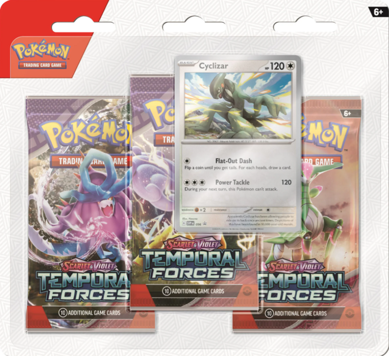 Pokemon SV5 Temporal Forces 3-Pack Blister